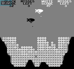 In-game screen of the game Canyon Bomber on MAME