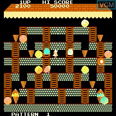 In-game screen of the game Cassette - Peter Pepper's Ice Cream Factory on MAME