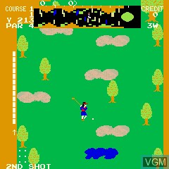 In-game screen of the game Cassette - Pro Golf on MAME