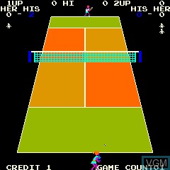 In-game screen of the game Cassette - Pro Tennis on MAME