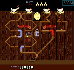 In-game screen of the game Chicken Shift on MAME
