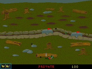 In-game screen of the game Combat on MAME