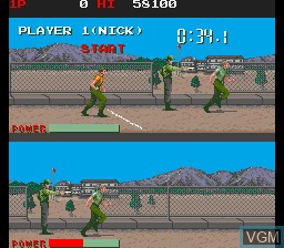 In-game screen of the game Combat School on MAME