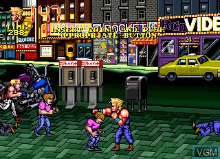 In-game screen of the game Combatribes, The on MAME