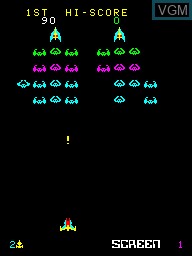 In-game screen of the game Cosmic Alien on MAME