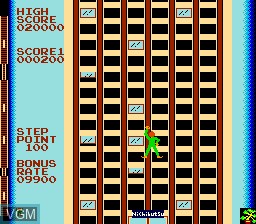 In-game screen of the game Crazy Climber on MAME