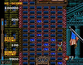 In-game screen of the game Crazy Climber 2 on MAME