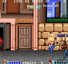In-game screen of the game Double Dragon on MAME
