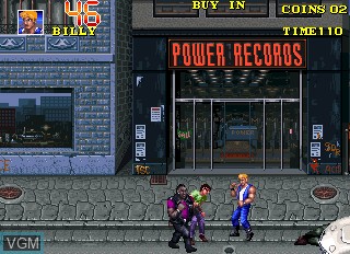 In-game screen of the game Double Dragon 3 - The Rosetta Stone on MAME
