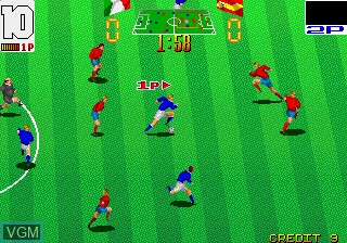 In-game screen of the game Football Champ on MAME