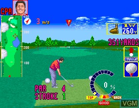 In-game screen of the game Golfing Greats on MAME