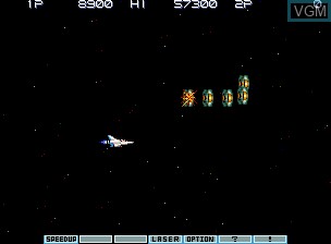 In-game screen of the game Gradius III on MAME