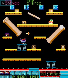 In-game screen of the game Hopper Robo on MAME