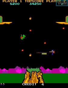 In-game screen of the game Lizard Wizard on MAME