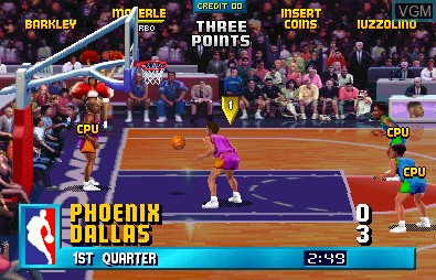In-game screen of the game NBA Jam on MAME