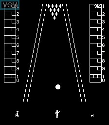 In-game screen of the game 3-D Bowling on MAME