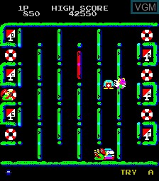 In-game screen of the game Grasspin on MAME