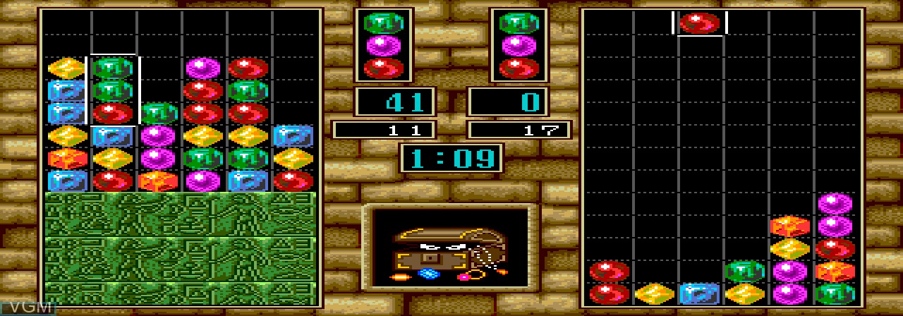 In-game screen of the game MegaPlay - Columns III on MAME