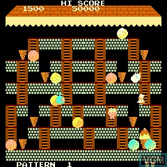 In-game screen of the game Cassette - Peter Pepper's Ice Cream Factory on MAME