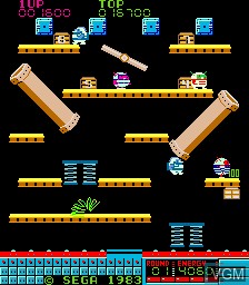 In-game screen of the game Hopper Robo on MAME