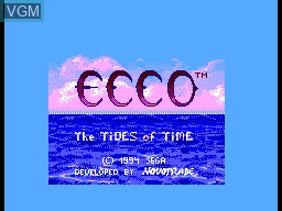 Title screen of the game Ecco - The Tides of Time on Sega Master System