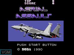 Title screen of the game Aerial Assault on Sega Master System