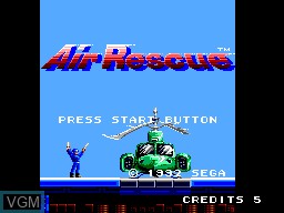 Title screen of the game Air Rescue on Sega Master System