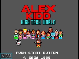 Title screen of the game Alex Kidd - High-Tech World on Sega Master System