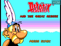 Title screen of the game Asterix and the Great Rescue on Sega Master System