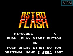 Title screen of the game Astro Flash on Sega Master System