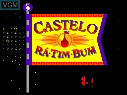 Title screen of the game Castelo Ra-Tim-Bum on Sega Master System