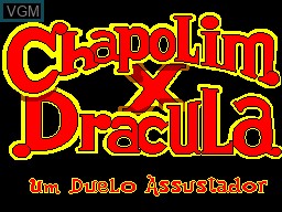 Title screen of the game Chapolim x Dracula - Um Duelo Assustador on Sega Master System