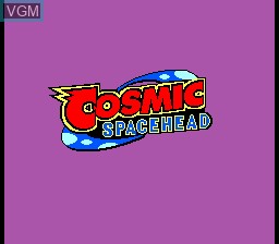 Title screen of the game Cosmic Spacehead on Sega Master System