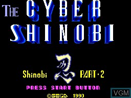 Title screen of the game Cyber Shinobi, The on Sega Master System