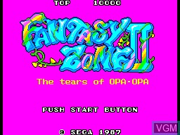 Title screen of the game Fantasy Zone II on Sega Master System