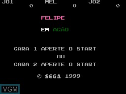 Title screen of the game Felipe em Acao on Sega Master System