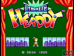 Title screen of the game Dynamite Headdy on Sega Master System