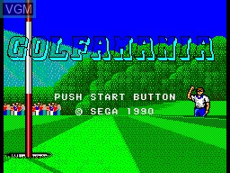 Title screen of the game Golfamania on Sega Master System