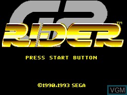 Title screen of the game GP Rider on Sega Master System