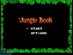 Title screen of the game Jungle Book, The on Sega Master System