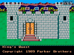 Title screen of the game King's Quest - Quest for the Crown on Sega Master System