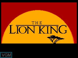 Title screen of the game Lion King, The on Sega Master System