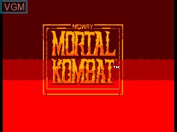 Title screen of the game Mortal Kombat on Sega Master System