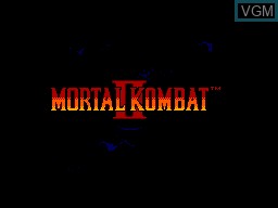 Title screen of the game Mortal Kombat II on Sega Master System