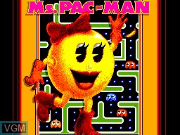 Title screen of the game Ms. Pac-Man on Sega Master System