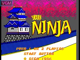 Title screen of the game Ninja, The on Sega Master System