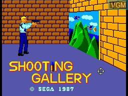 Title screen of the game Shooting Gallery on Sega Master System