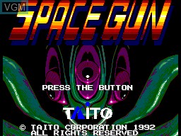 Title screen of the game Space Gun on Sega Master System