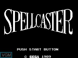 Title screen of the game SpellCaster on Sega Master System