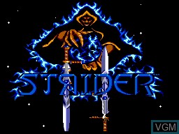 Title screen of the game Strider II on Sega Master System